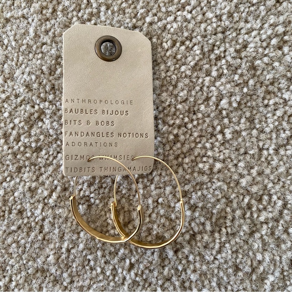 Anthropologie Gold Hoop Earrings
